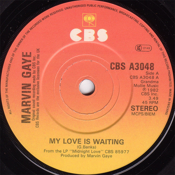 Marvin Gaye : My Love Is Waiting (7", Single, Pap)