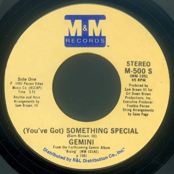 Gemini (19) : (You've Got) Something Special (7")