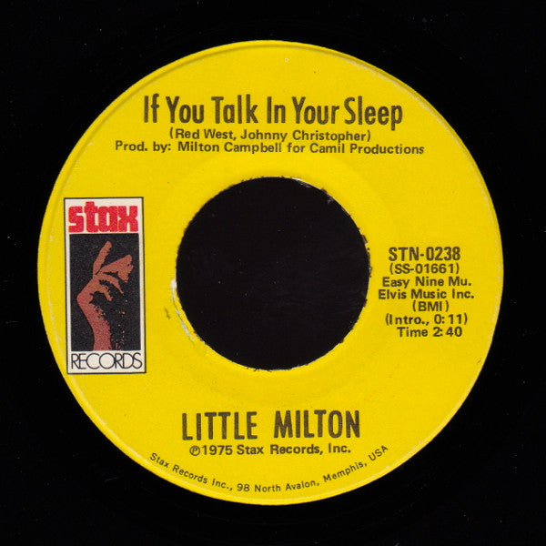 Little Milton : If You Talk In Your Sleep / Sweet Woman Of Mine (7")