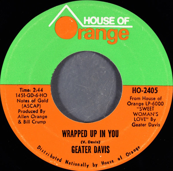 Geater Davis : For Your Precious Love / Wrapped Up In You (7", Single)