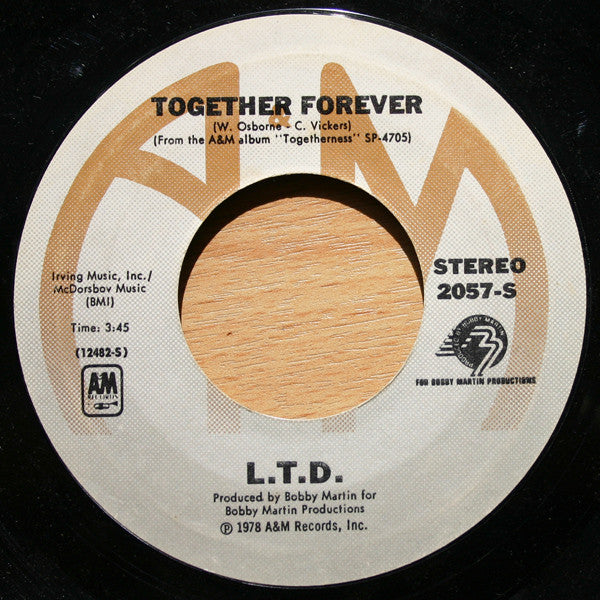 L.T.D. : Holding On (When Love Is Gone) (7", Styrene, Pit)