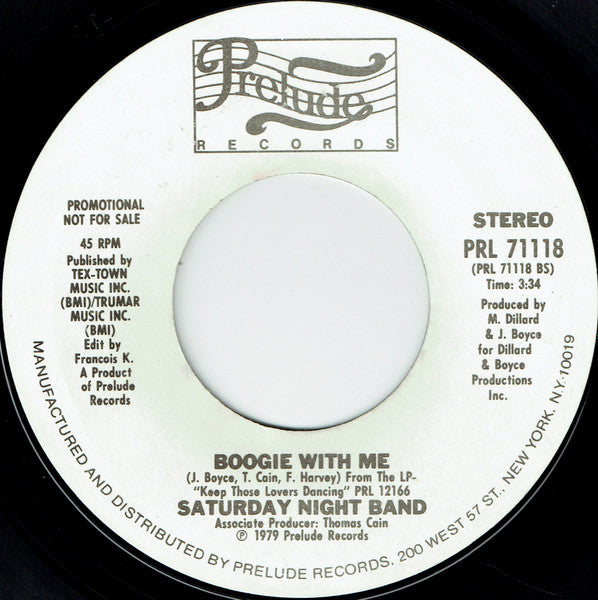 Saturday Night Band : Keep Those Lovers Dancing (7", Single, Promo, Styrene)