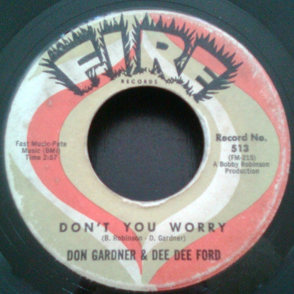 Don Gardner & Dee Dee Ford : Don't You Worry / I'm Coming Home To Stay (7", Single)