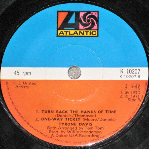 Tyrone Davis : Can I Change My Mind (7", Sol)