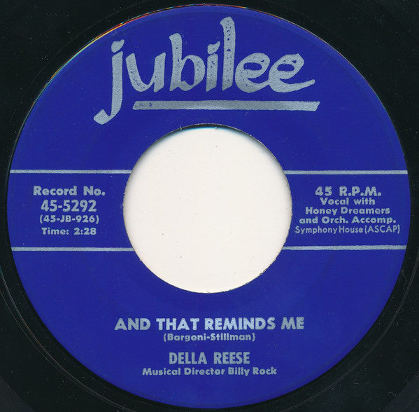 Della Reese : And That Reminds Me / I Cried For You (7", Single)