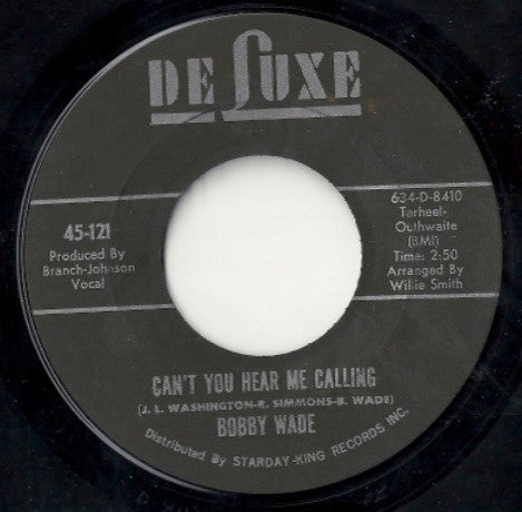 Bobby Wade : Can't You Hear Me Calling / Four Walls And One Window (7", Single)
