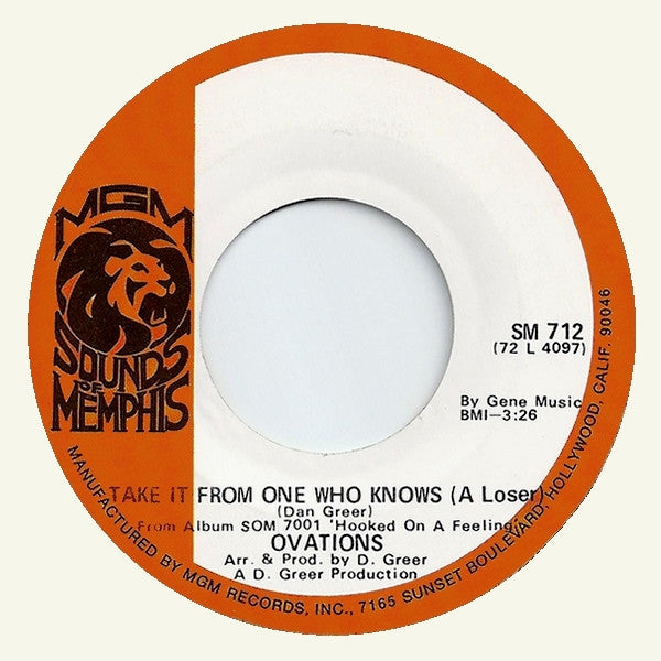 The Ovations : Hooked On A Feeling (7", Single)