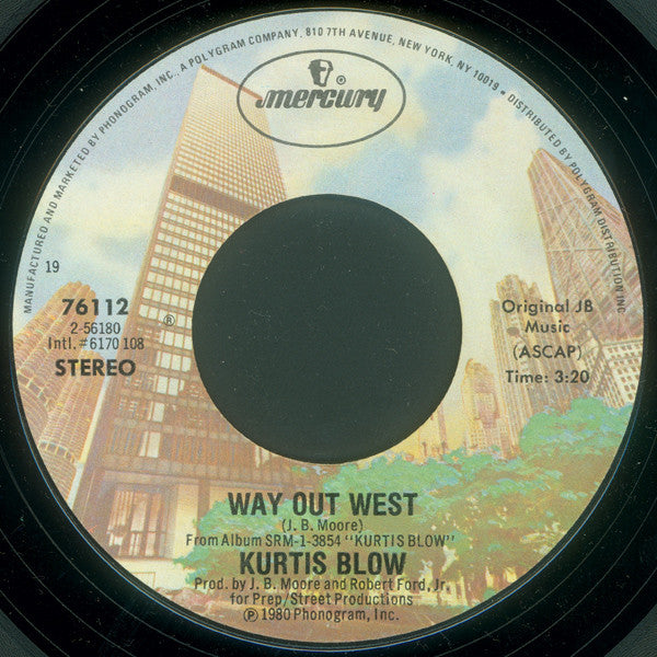 Kurtis Blow : Starlife / Way Out West (7", Styrene)
