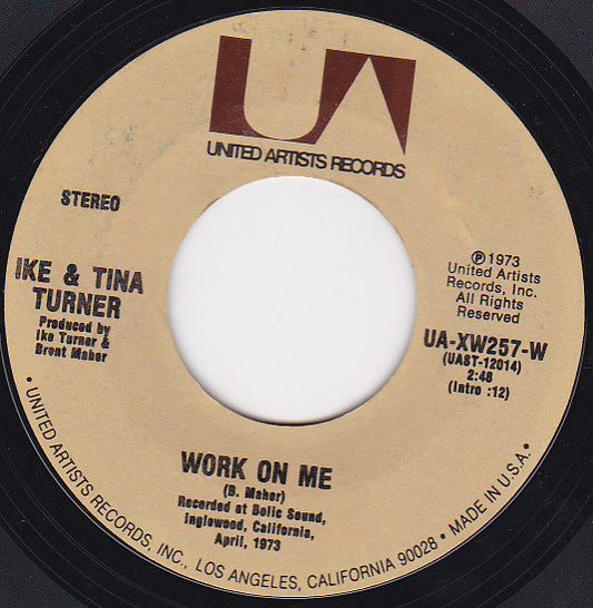 Ike & Tina Turner : Work On Me / Born Free (7")