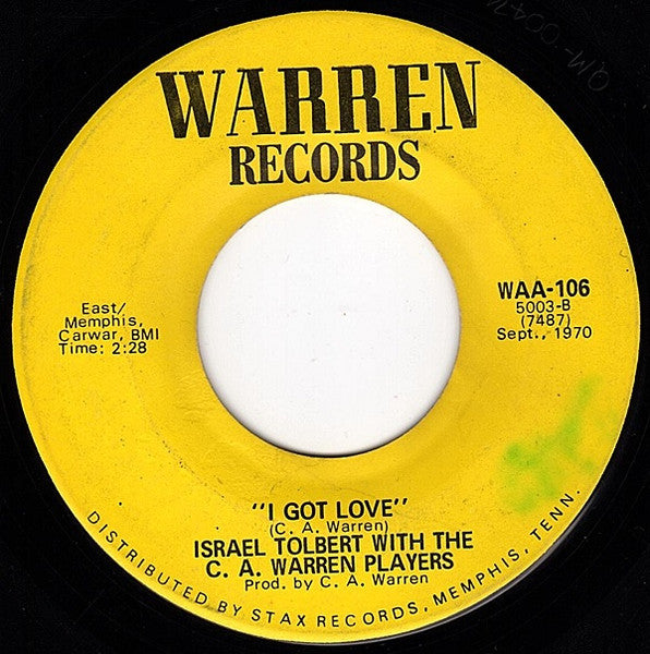 Israel Tolbert : Big Leg Woman (With A Short, Short Mini Skirt) (7", Single)