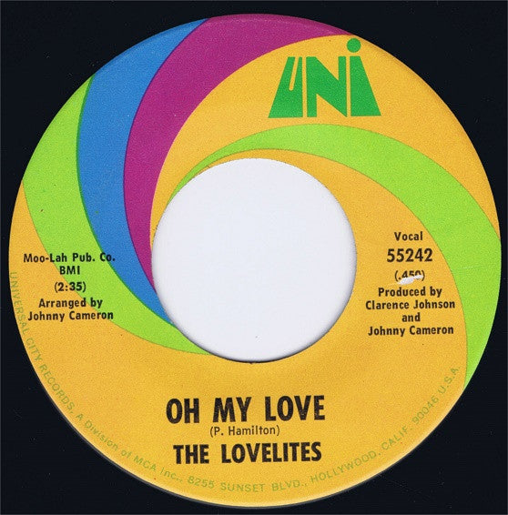 The Lovelites : This Love Is Real / Oh My Love (7")