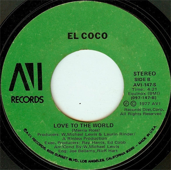 El Coco : Cocomotion (7", Single, Styrene)