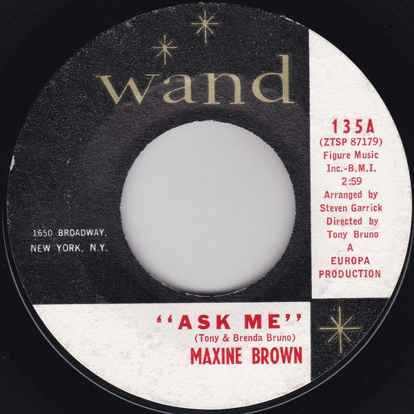 Maxine Brown : Ask Me / Yesterday's Kisses (7")