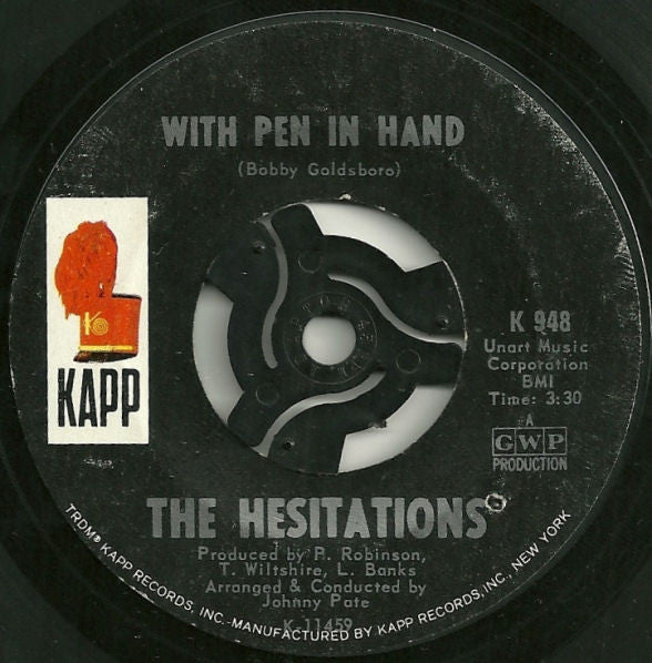 The Hesitations : A Whiter Shade Of Pale (7")