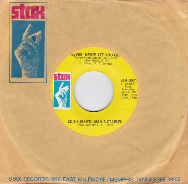 Eddie Floyd, Mavis Staples : Never, Never Let You Go (7", Single, PL)