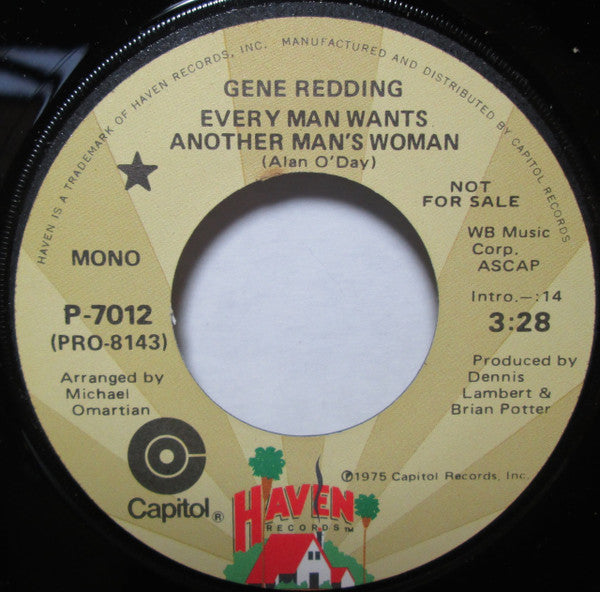 Gene Redding : Every Man Wants Another Man's Woman (7", Mono, Promo)