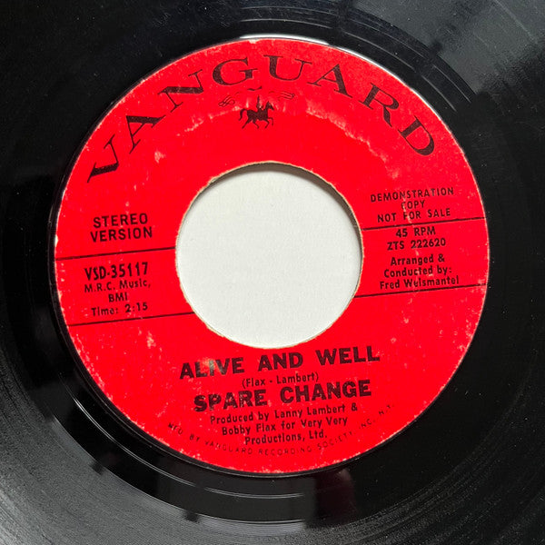 Spare Change : Alive And Well (7", Promo)