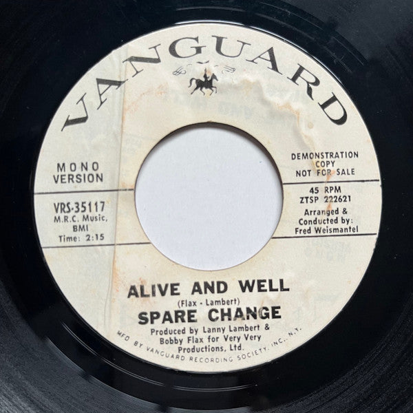 Spare Change : Alive And Well (7", Promo)