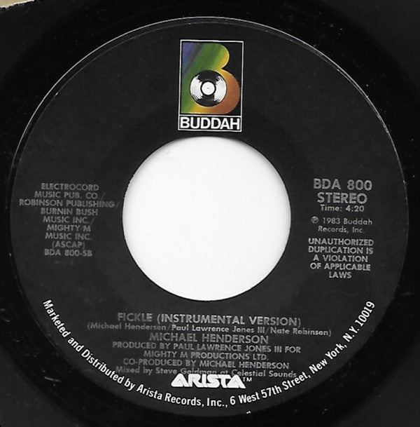 Michael Henderson : Fickle (7")