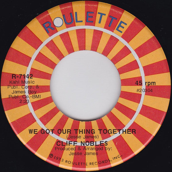 Cliff Nobles : This Feeling Of Lonliness (7")