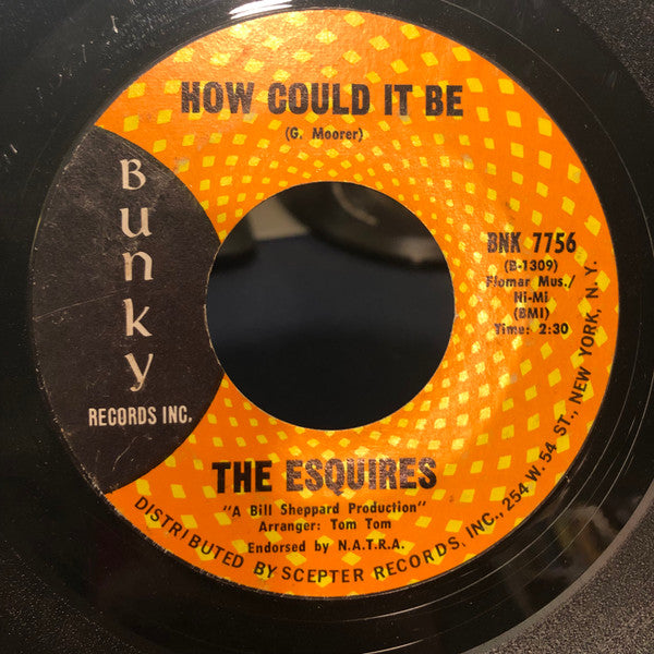 The Esquires : I Know I Can (7", Promo, Hyb)