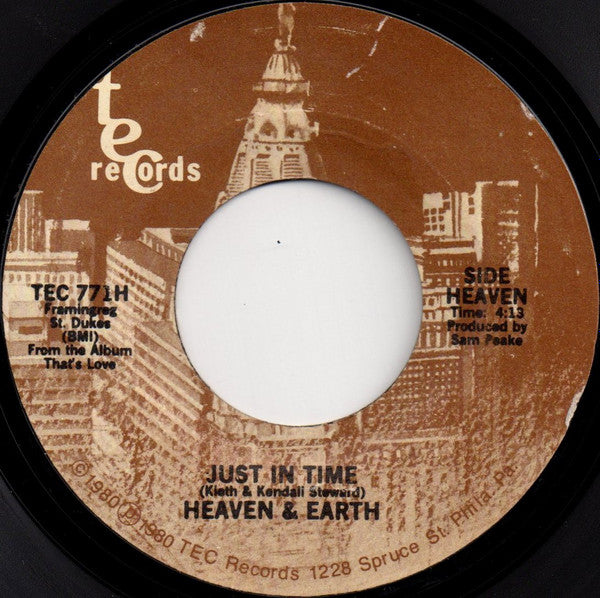 Heaven And Earth (2) : Just In Time (7", Styrene)