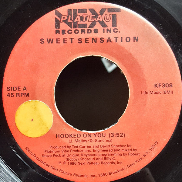 Sweet Sensation : Hooked On You (7")