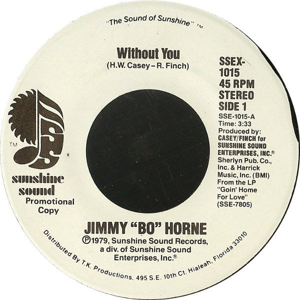Jimmy "Bo" Horne : Without You (7", Promo)