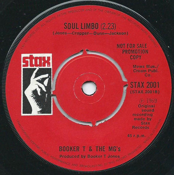 Booker T & The MG's : Time Is Tight (7", Single, Promo, RE)