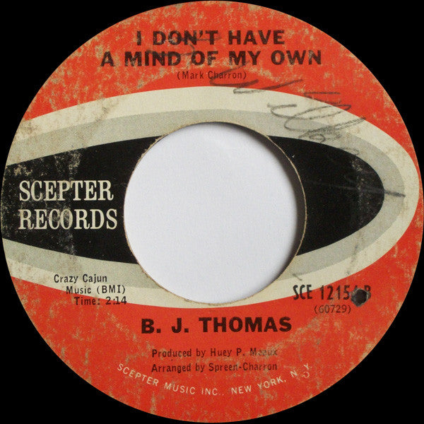 B.J. Thomas : Bring Back The Time (7", Single)