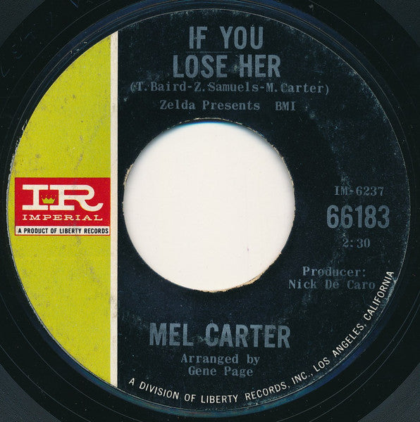 Mel Carter : You You You / If You Lose Her (7", Single)