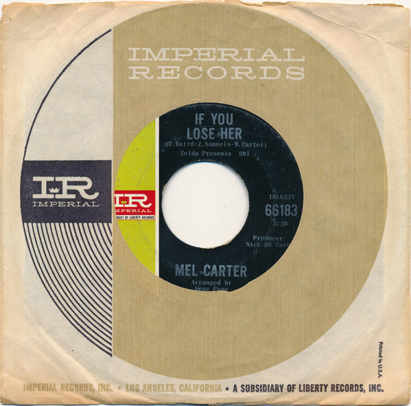 Mel Carter : You You You / If You Lose Her (7", Single)