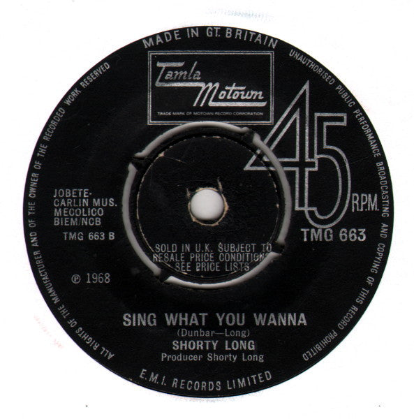 Shorty Long (2) : Here Comes The Judge (7", Single, 4-P)