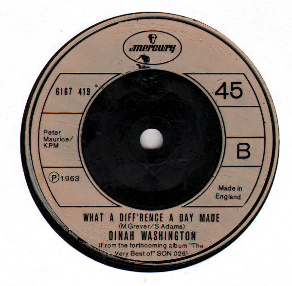 Dinah Washington : September In The Rain (7")