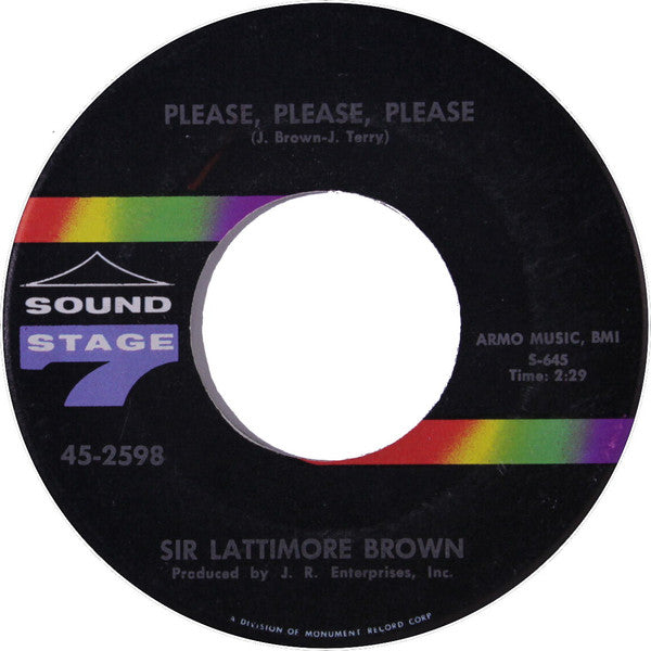 Lattimore Brown : It's Gonna Take A Little Time / Please, Please, Please (7", Single)