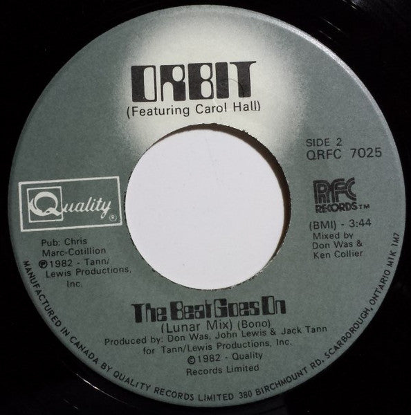 Orbit (3) Featuring Carol Hall : The Beat Goes On (7")