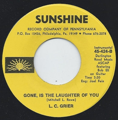 L.C. Grier : Gone, Is The Laughter Of You (7")