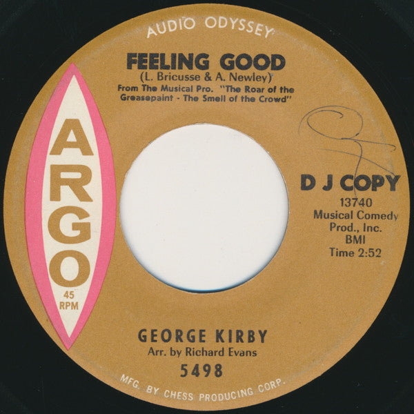 George Kirby : Feeling Good / No More (7", Promo)