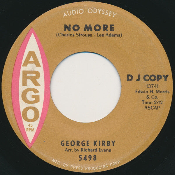 George Kirby : Feeling Good / No More (7", Promo)