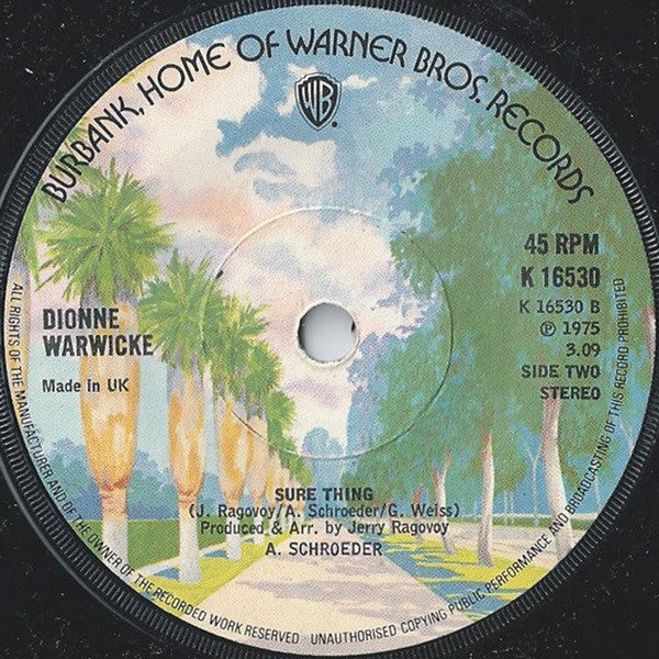 Dionne Warwick : Take It From Me (7", Single)