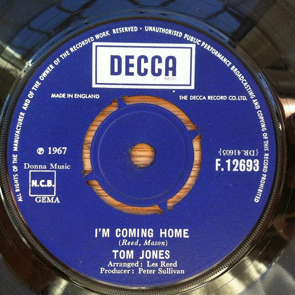 Tom Jones : I'm Coming Home (7", Single)