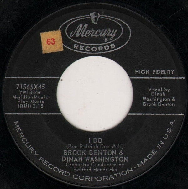 Dinah Washington & Brook Benton : Baby (You've Got What It Takes) / I Do (7")