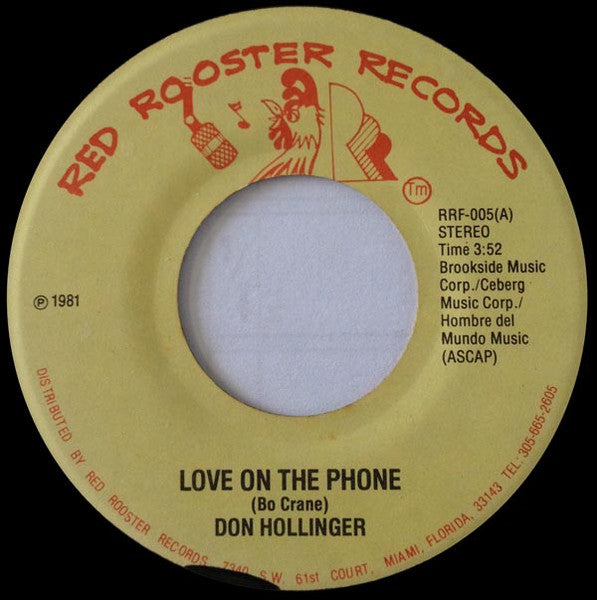 Don Hollinger : Love On The Phone (7")