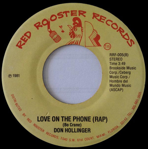 Don Hollinger : Love On The Phone (7")