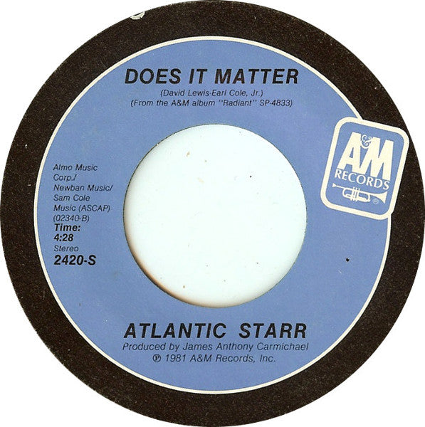 Atlantic Starr : Love Me Down / Does It Matter (7", Mon)