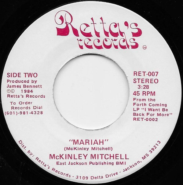 McKinley Mitchell : Watch Over Me / Mariah (7", Single)