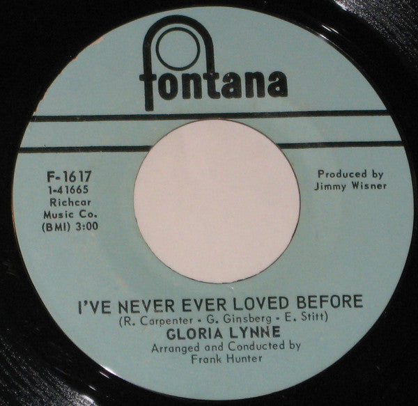 Gloria Lynne : Down Here On The Ground / I've Never Ever Loved Before (7", Single)