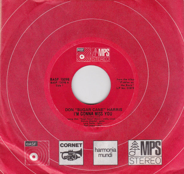 Don "Sugarcane" Harris : I'm Gonna Miss You (7", Single)