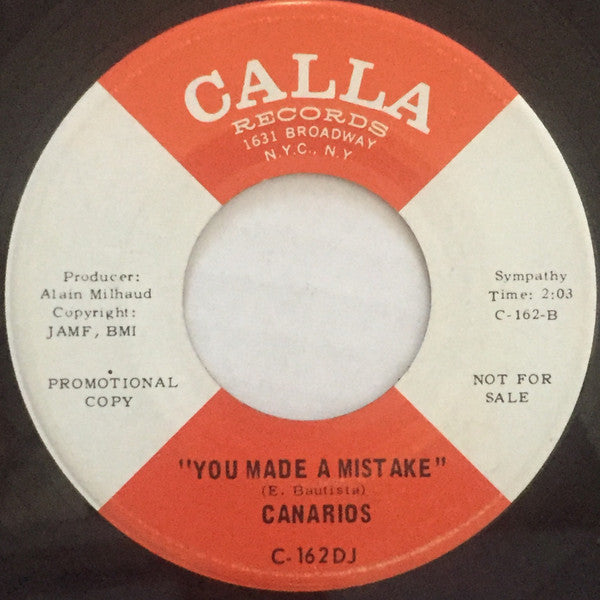 Canarios : Pain / You Made A Mistake (7", Promo)