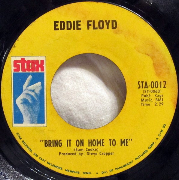 Eddie Floyd : Bring It On Home To Me / Sweet Things You Do (7", Single, Styrene)